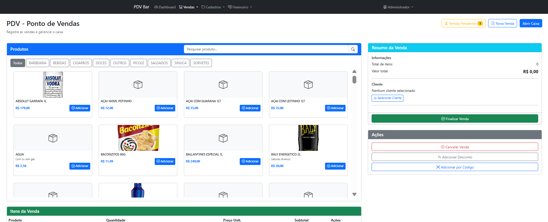 PDV - Ponto de Venda